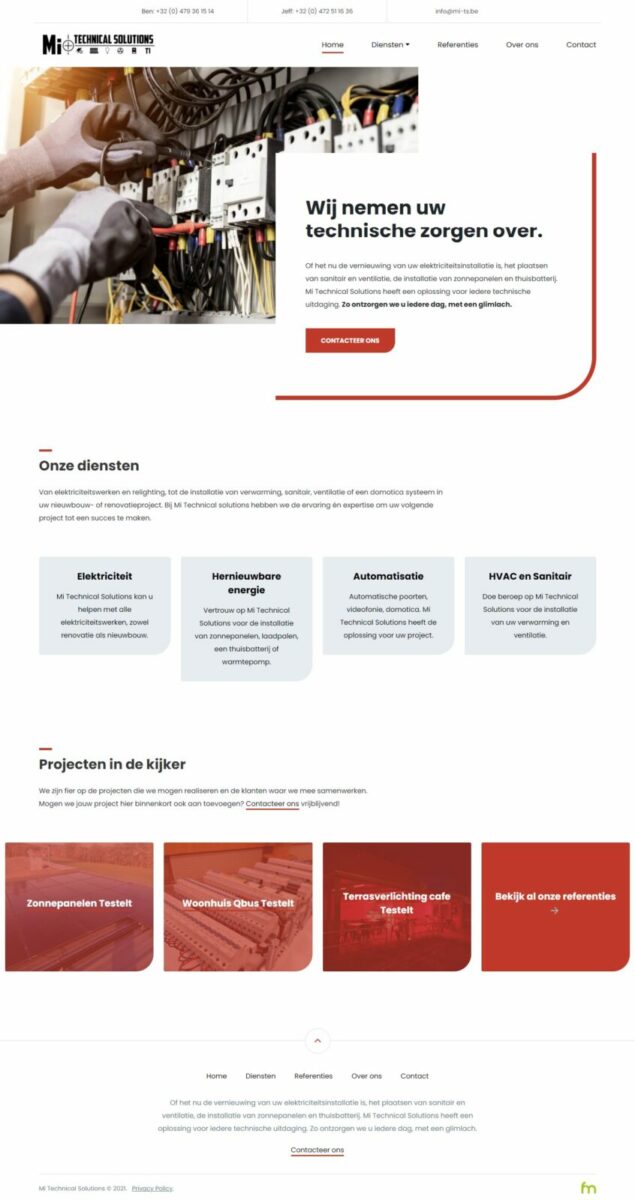 Mi Technical Solutions Website by Fly Media