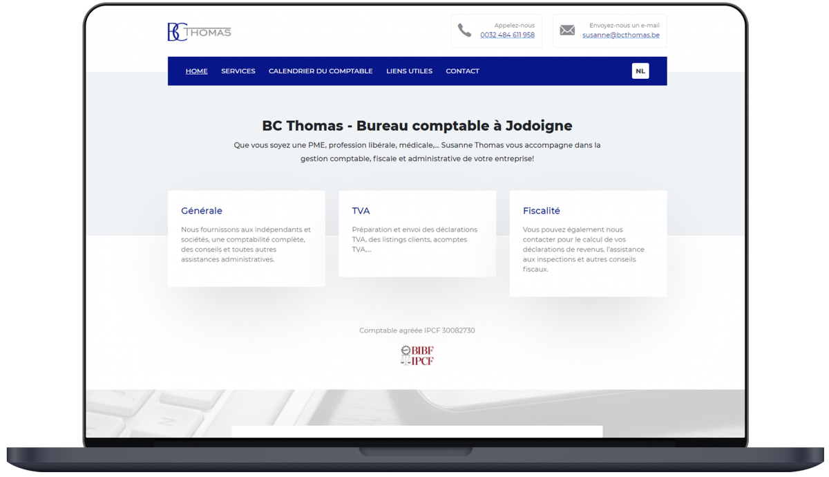 BC Thomas - Website door Fly Media