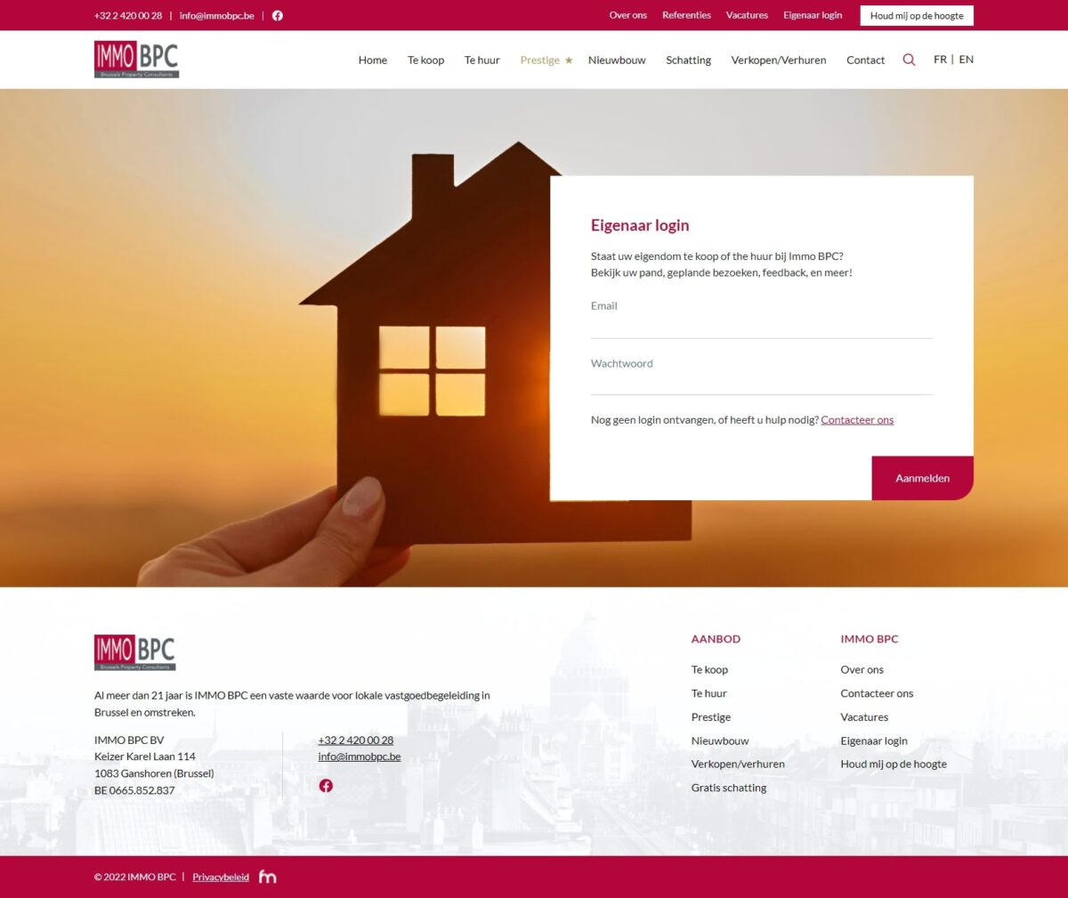IMMO BPC – Brussels Property Consultants Website door Fly Media