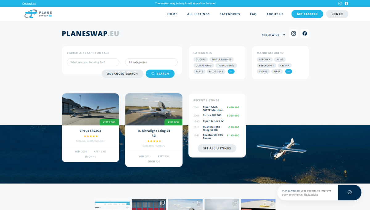PlaneSwap.eu - Website by FLY Media