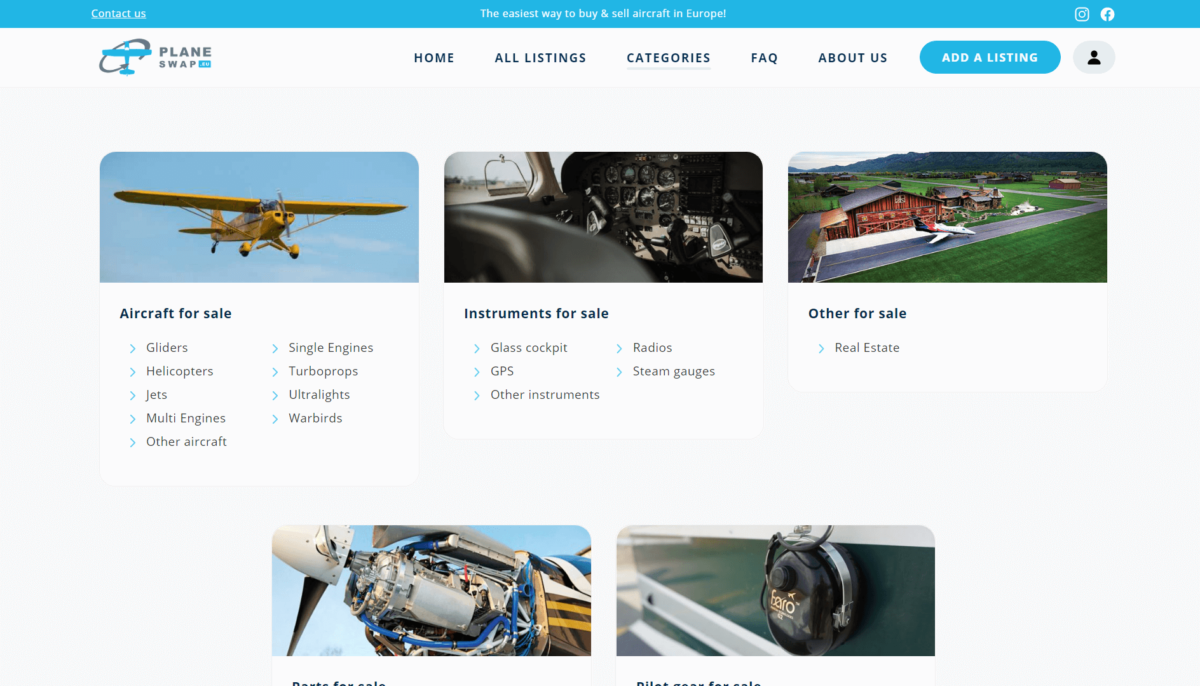 PlaneSwap.eu - Website by FLY Media
