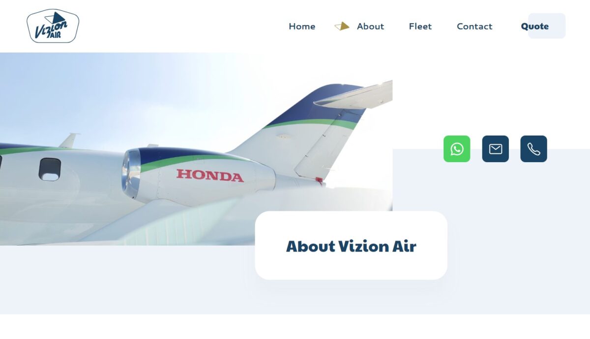 Vizion Air Website by Fly Media