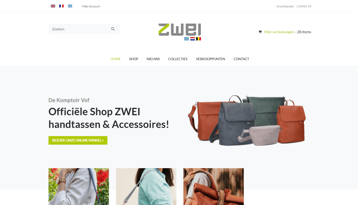 Zwei Bags Website by Fly Media
